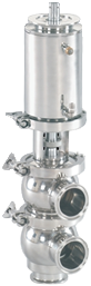 Custom 1-4 Inch Sanitary Automatic Divert Valve, Process Warehouse, Atlas Automation, Rochester, New York, sanitary stainless steel valves