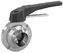 Custom 1-4 Inch Sanitary Butterfly Valve (Manual), Process Warehouse, Atlas Automation, Rochester, New York, sanitary stainless steel valves